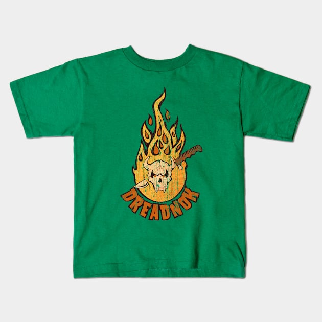 Dreadnoks Flaming Skull 1984 Kids T-Shirt by 14RF